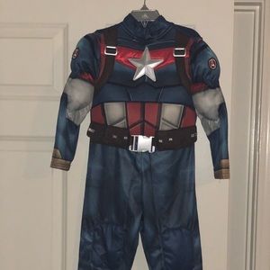 Boys Captain America muscle costume